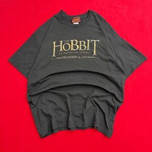 The Hobbit An Unexpected Journey Movie Promo T-Shirt Mens XL Black 2012 Graphic